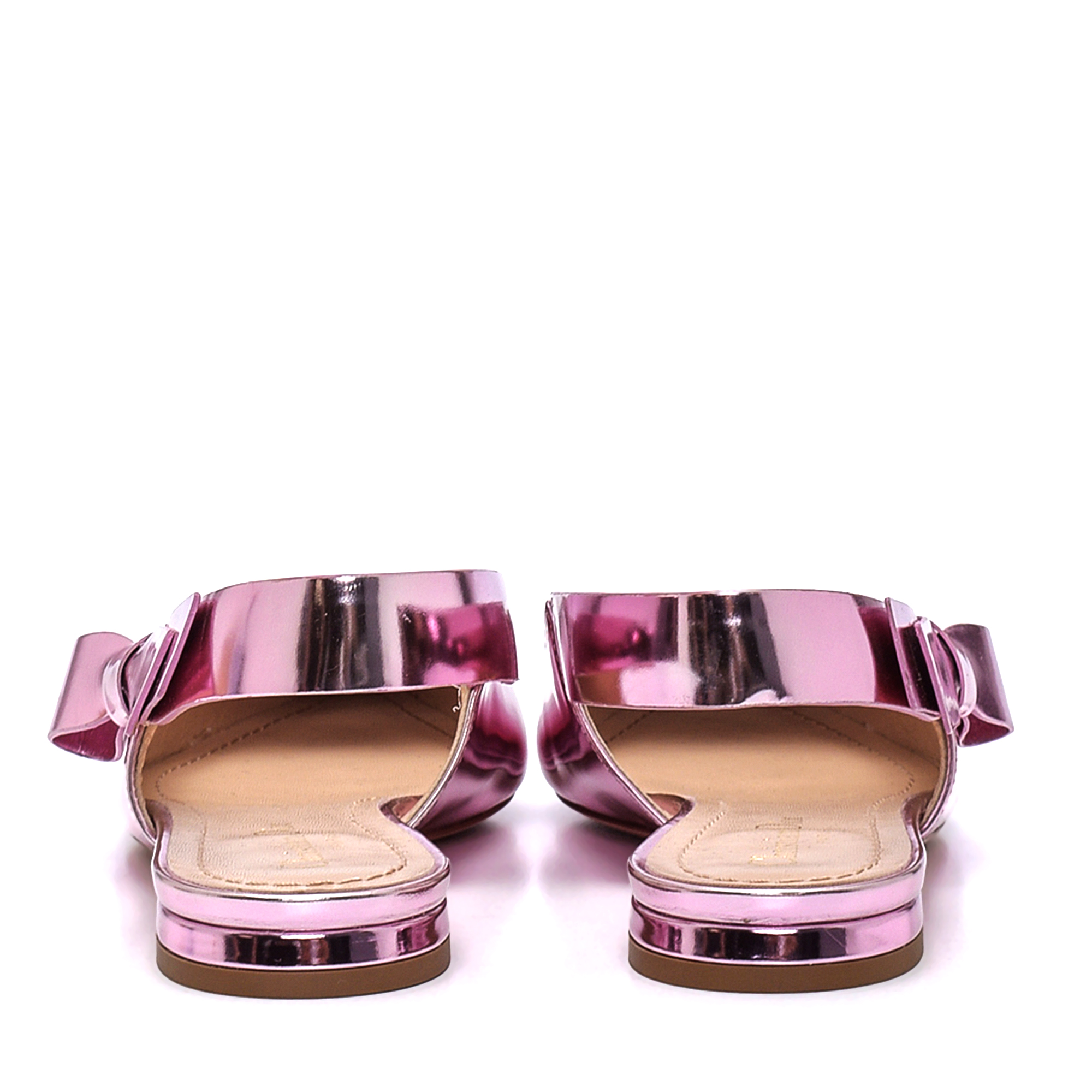 Christian Dior - Metallic Pink Slingback Ballerina Flats